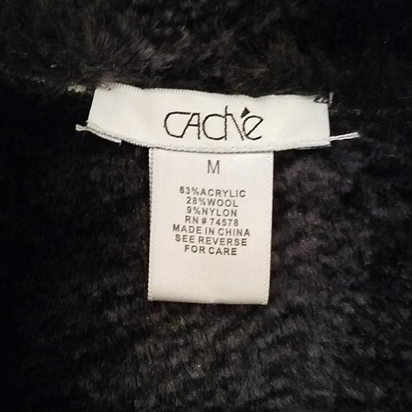 Cache faux fur/leather sweater - Picture 2 of 5
